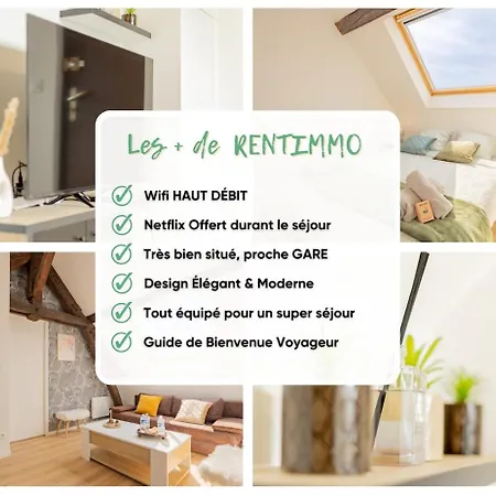 Lägenhet Le Nid Troyen I Proche Gare I Cozy & New I Hyper Centre I Rentimmo Troyes